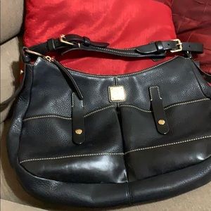 Dooney and Burke black leather shoulder bag